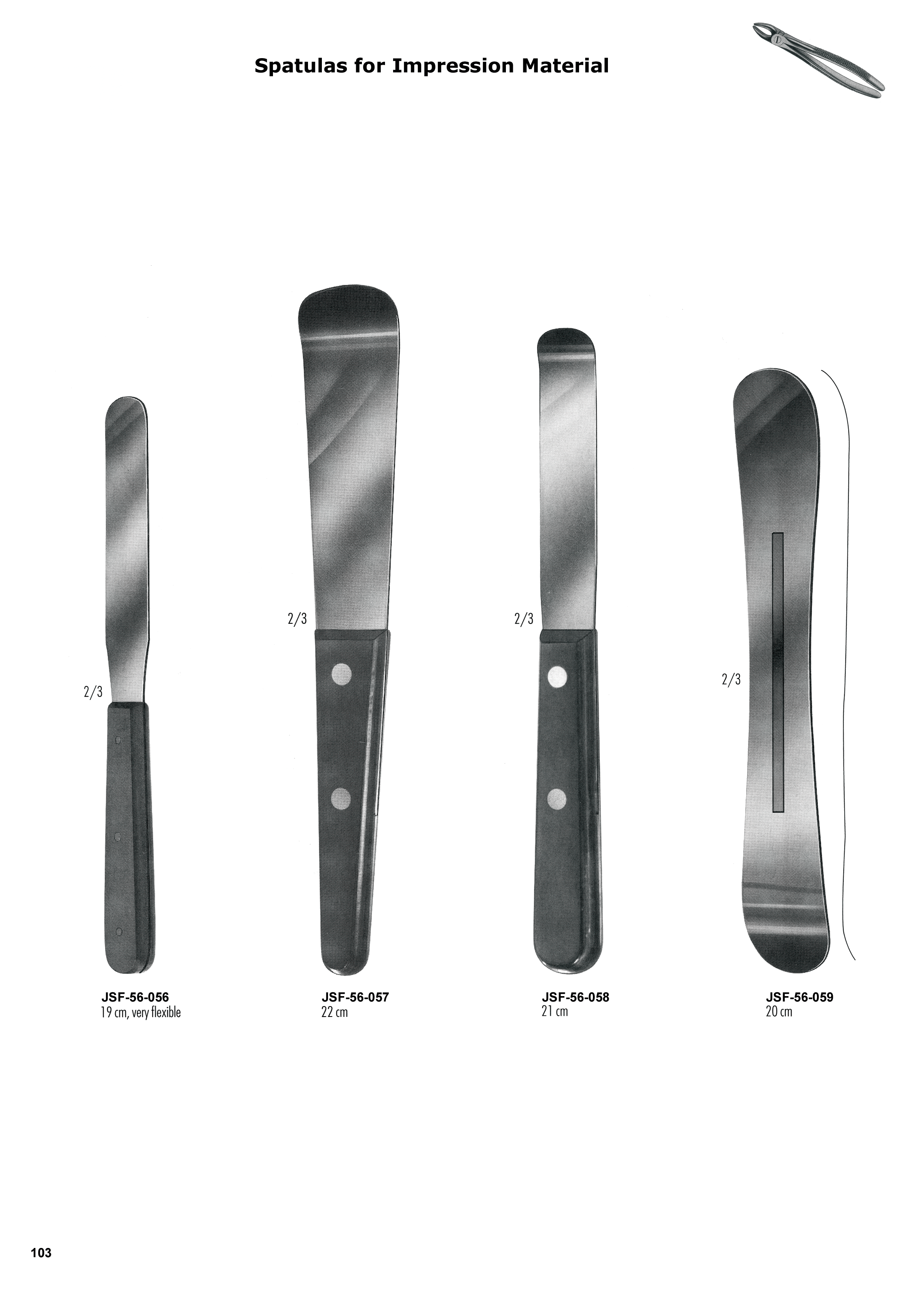 spatules for impression material 